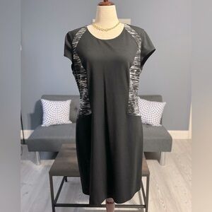 CALVIN KLEIN Color Block Sheath Midi Dress